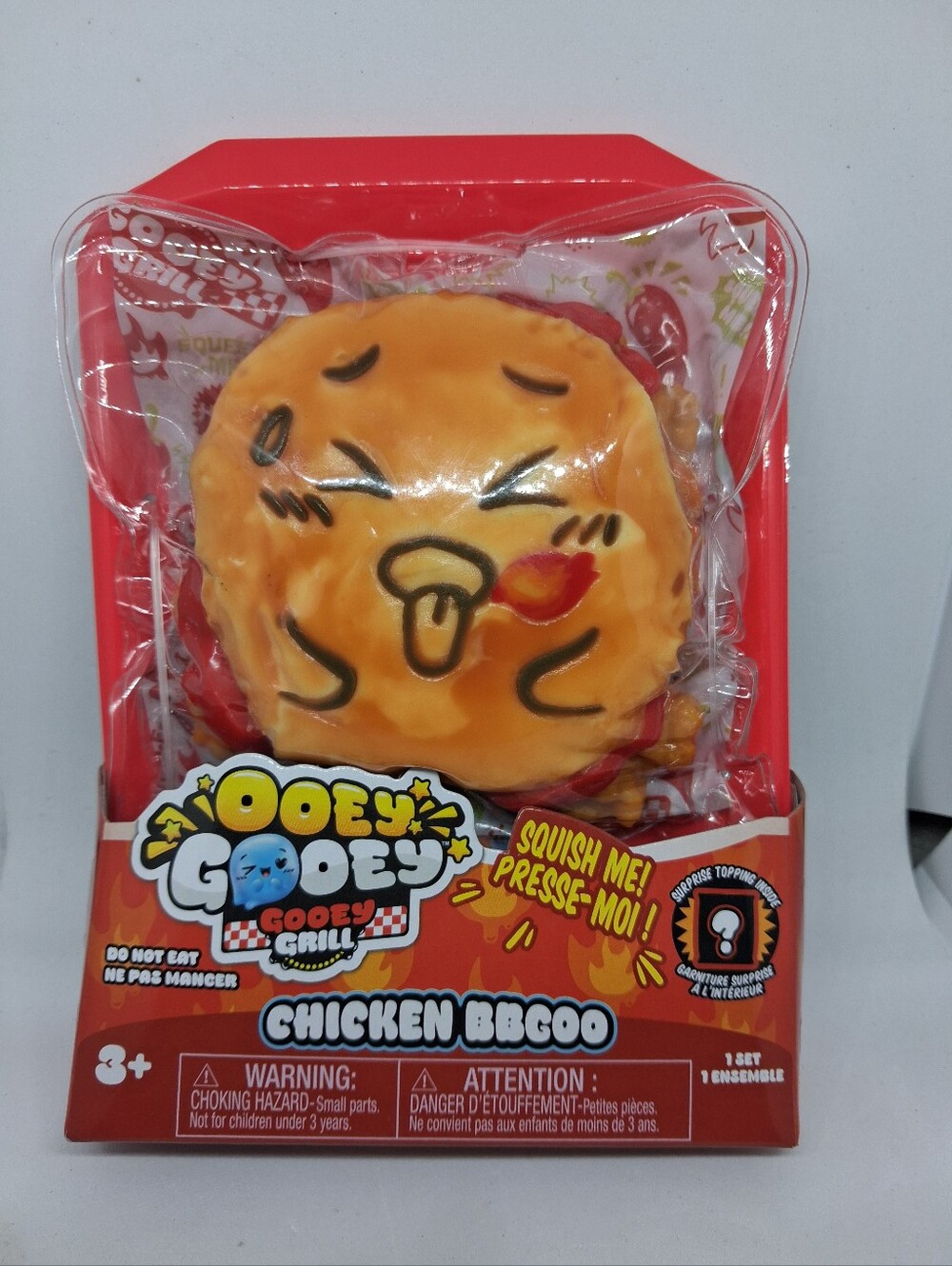 Ooey Gooey Peelable Layers Chicken BBQoo Squishy Toy - Orange